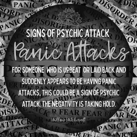 Psychic Attack Signs, Symptoms Of Panic Attack, Psychic Attack Protection, What Panic Attack Looks Like, What To Do When You Have A Panic Atack, Psychic Attacks, Air Magic, Facts About Dreams, Parapsychology