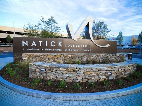 Natick Massachusetts, Rsm Design, Monument Signage, Mall Directory, Entrance Signage, Wayfinding Signage Design, Monument Signs, Wall Signage, Wayfinding Design