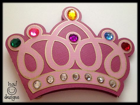 Pop-Up Princess Crown Card | Flickr - Photo Sharing! Princess Birthday Cards Diy, Princess Birthday Card Diy, Princess Birthday Card, Princess Cards, Pop Up Princess, Princess Card, Happy Birthday Cards Diy, Crafts Holiday, Crafts Crochet