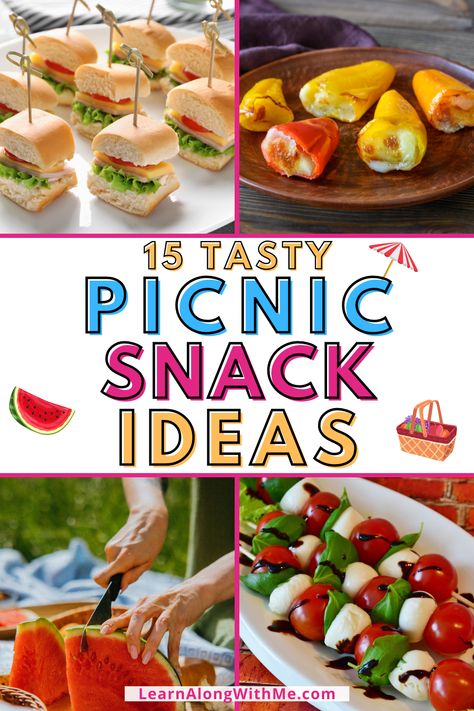 Take advantage of the warm weather and shake up your usual meal routine with a nice picnic in the park or at the beach.

Wondering what to pack?

Here are 15 tasty picnic food ideas that are easily snackable and not too heavy...perfect summer food ideas.

Get your basket and cooler out, click to see these picnic snack ideas, and go make the most of the day. Picnic Food Healthy, Concert In The Park Food Ideas, Outdoor Concert Food Picnic Ideas, Beach Friendly Food, Picnic Meal Ideas, Beach Picnic Food Ideas, Picnic Snacks Ideas, Cooler Snacks, Healthy Picnic Food Ideas