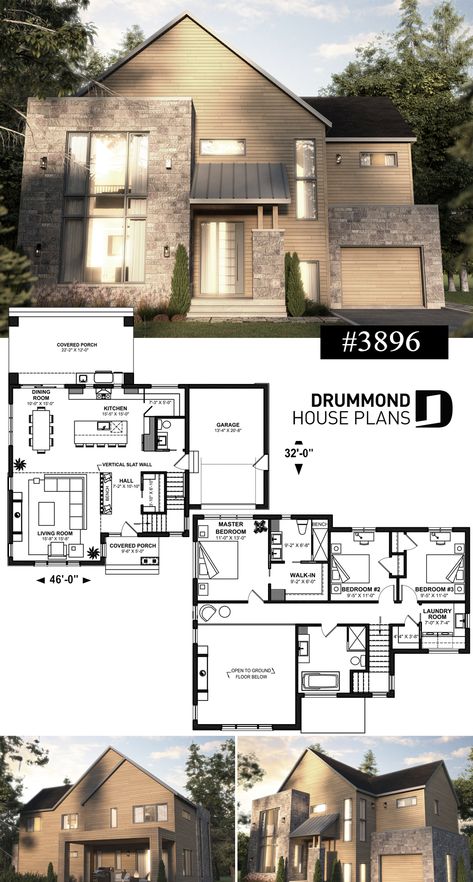 Scandinavian Home Floor Plan, Scandinavian House Floor Plan, Scandinavian Floor Plans, Modern Scandinavian House Plans, Nordic House Plans, Scandinavian House Plan, Scandinavian House Plans, Garage Pantry, Stone House Plans