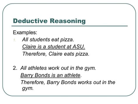 Deductive Reasoning, Inductive Reasoning, Barry Bonds, Sample Resume, Video Online