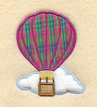 Hot Air Balloon - Applique Embroidery Library Design, Activity Mat, Baby Embroidery, Applique Fabric, Applique Embroidery, Hot Air Balloons, Embroidery Library, Air Balloons, Embroidery Applique