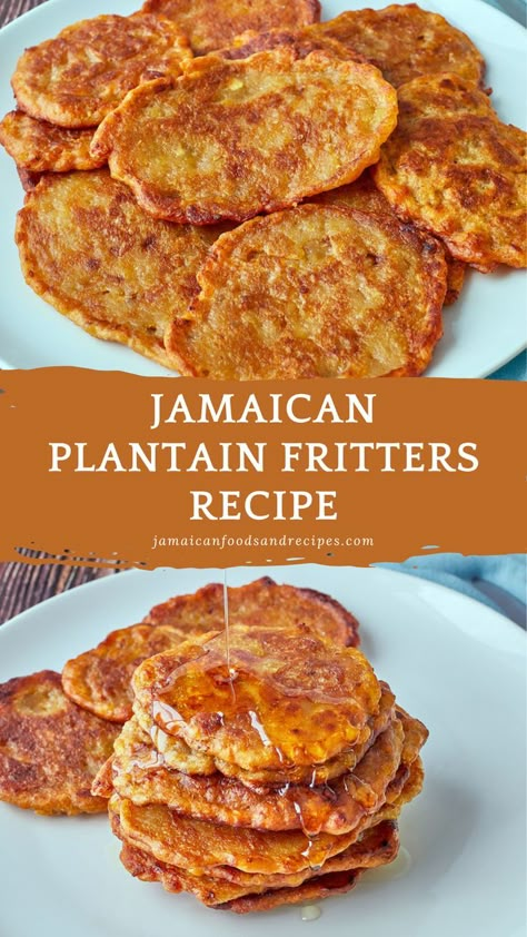 plantain fritters, plantain fritters recipes, plantain fritters jamaican, plantain fritters vegan, ripe plantain fritters, plantain recipes, plantain recipes jamaican, jamaican sweet plantain recipes, plantain recipes vegan, Plantains Recipes Jamaican, Plantain Recipes Sweet, Plantain Fritters, Jamaican Desserts, Carribean Food, Plantain Recipes, Jamaican Dishes, Boricua Recipes, Ripe Plantain