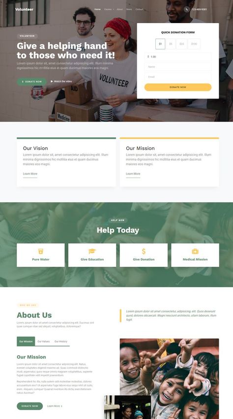 Volunteer is a free Boostrap 5 template tailored for charity foundations, fundraisers, non-profit organizations and the like. Download it for free at Untree.co. Fundraising Design, Nonprofit Website Design, Charity Websites, Nonprofit Website, Fashion Web Design, Ui Ux Website, Basic Computer Programming, Donation Form, Charity Foundation