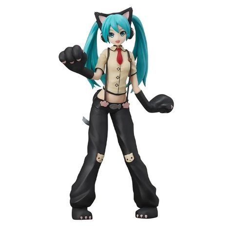 Vacaloid hatsune miku Miku Cat, Hatsune Miku Doll, Miku Figure, Nendoroid Anime, Miku Cosplay, Wishlist 2024, Anime Figurines, Figure Poses, Cat Girl