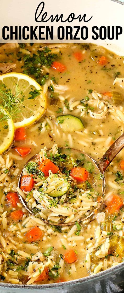 Chicken Tenderloin Soup Recipes, Lemon Rosemary Chicken Soup, Medditeranean Soup Recipes, Lemon Orzo Chicken, Orzo Chicken Soup, Orzo Lemon, Lemon Orzo Soup, Lemon Chicken Orzo, Orzo Soup Recipes