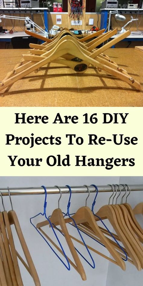 Here Are 16 DIY Projects To Re-Use Your Old Hangers Wire Hanger Crafts, Feeling Accomplished, Diy Clothes Hangers, Wood Coat Hanger, Reuse Clothes, Upcycle Plastic, Plastic Clothes Hangers, Vintage Hangers, Closet Hangers