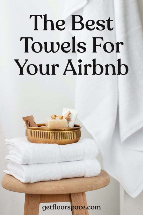 Having the right towels for your vacation rental can save you a lot of headache and improve your guest experience (meaning more positive reviews). In this post, we’re going over what to think about when buying towels for your Airbnb or Vrbo, including how to choose the best color and fabric, and how many towels to provide your guests. Welcome Notes For Guests Airbnb, Airbnb Towel Ideas, Air Bnb Ideas Decor Kitchen, Best Towels To Buy, Best Towels For Airbnb, Airbnb Laundry Room, Airbnb Shopping List, Airbnb Must Haves List, Airbnb Towels