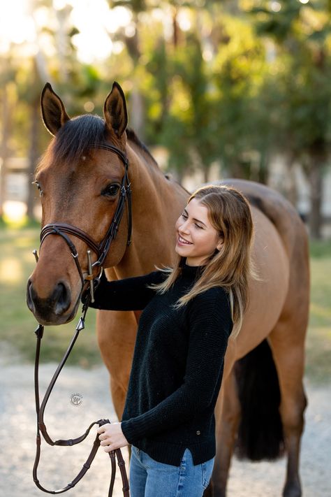 Alexis Sokolov and her horse Pancho at High Point Farm in Rancho Santa Fe California during a perfect winter sunset with professional equine photographer Sara Shier Photography Equine Photography Poses, Horse Photo Shoot, Fell Pony, Horse Photoshoot Ideas, Horse Senior Pictures, Horse Photography Poses, Winter Portrait, Pictures With Horses, Horse Photoshoot