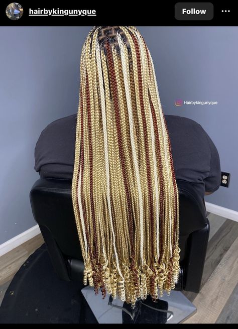 Fall Color Braids Black Women, Fall Color Box Braids, Burnt Orange Knotless Braids, Color Combo Braids, 3 Different Color Box Braids, Blk Hairstyles, Baddie Braids, Best Braid Styles, Mommy Hairstyles