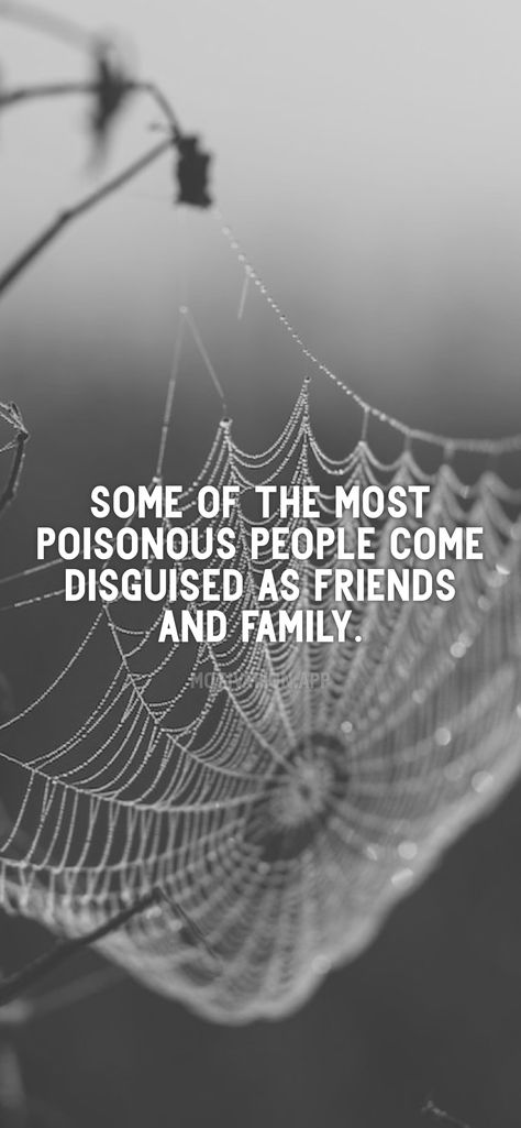 Some of the most poisonous people come disguised as friends and family. From the Motivation app: https://motivation.app/download Jealous Friends Quotes, Family Support Quotes, Powerful Prayers For Protection, Trouble Quotes, Family Time Quotes, Blended Family Quotes, Toxic Family Quotes, Modern Family Quotes, Childhood Quotes