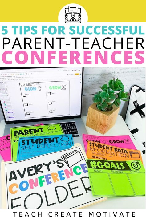 Positive Comments For Students, Parent Teacher Conferences Kindergarten, Parent Teacher Relationship, Sensory Classroom, Student Conference, Conference Forms, Parent Teacher Communication, Student Reflection, Digital Sign