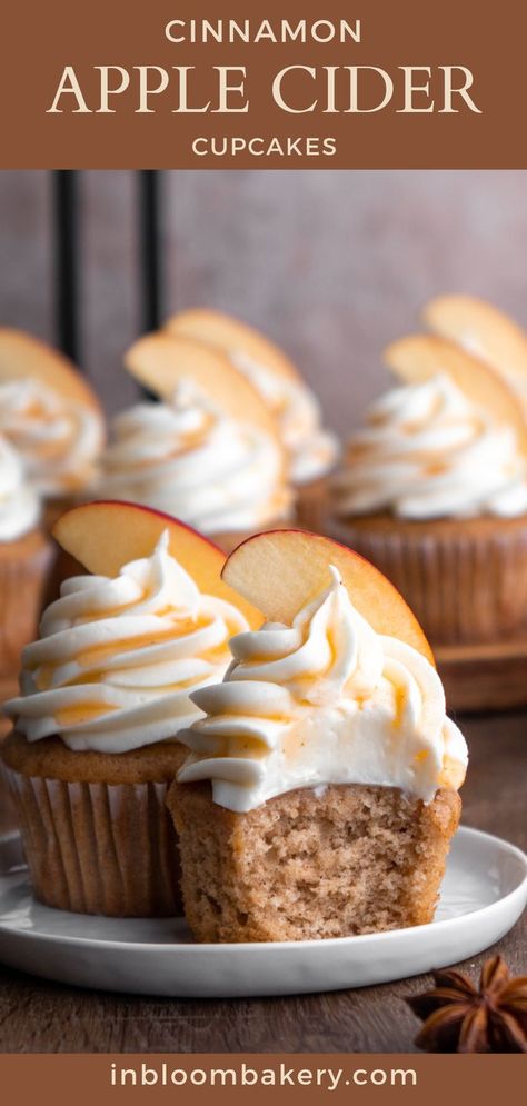 Apple Cider Desserts, Apple Cider Reduction, Apple Cider Cupcakes, In Bloom Bakery, Recipe Using Apples, Bloom Bakery, Apple Cider Recipe, Cider Recipe, Delicious Cream