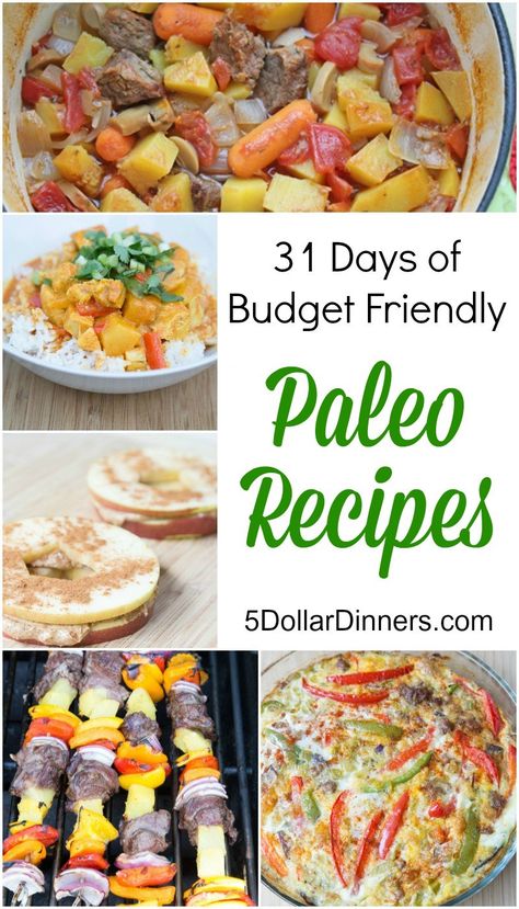 30 Budget Friendly Paleo Recipes and Meals Cheap Paleo, Cheap Paleo Meals, Paleo On A Budget, Paleo Meal Prep, Paleo Meal Plan, Meal Prep Plans, Healthy Recipes On A Budget, Recipes Pasta, Paleo Lunch