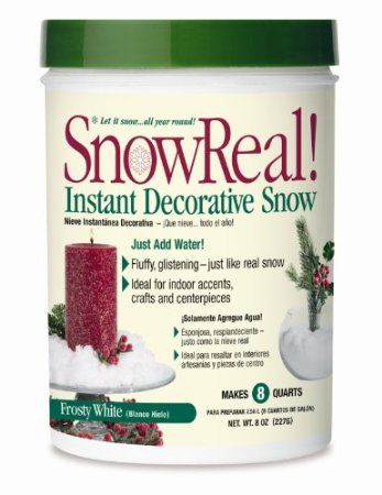 Amazon.com: Snow Real SR-08 Eight-Ounce Jar: Patio, Lawn & Garden Winter Wonderland Centerpieces, Instant Snow, Jars Snow, Candle Arrangements, Artificial Snow, Snow Ice, Frozen Birthday Party, Indoor Christmas, Frozen Party