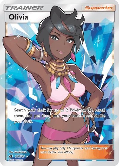 Olivia (Full Art) - SM - Crimson Invasion - Pokemon - TCGplayer.com Olivia Pokemon, Naoki Saito, Pokemon Umbreon, Pokemon Special, Gym Leaders, Pokemon Trainers, Collectible Trading Cards, Card Sleeves, Pokemon Card