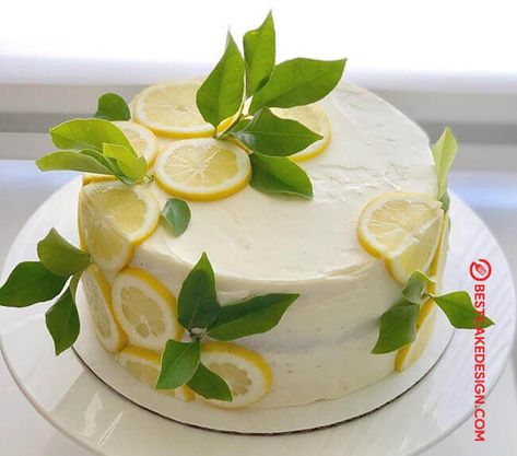 50 Lemon Cake Design (Cake Idea) - October 2019 Lemon Cake Design, Lemon Birthday Cake, Lemon Birthday Cakes, Lemon Birthday, Lemon Cake Recipe, Design Cake, Birthday Cake Ideas, Image Ideas, Pretty Birthday Cakes