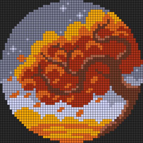 Alpha Patterns Landscape, Cottagecore Pixel Art, Large Pixel Art, Pixel Art Templates Pattern, Pixel Grid Pattern, Small Alpha Patterns, Alpha Grids, Grid Crochet Patterns, Cross Stitch Dragon