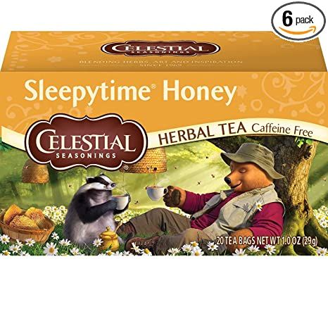 Amazon.com : Celestial Seasonings Herbal Tea, Sleepytime Honey, 20 Count (Pack of 6) : Grocery & Gourmet Food Sleepytime Tea, Celestial Seasonings Tea, Bedtime Tea, Celestial Seasonings, Caffeine Free Tea, Sleep Tea, Caffeine Content, Honey Tea, Free Tea