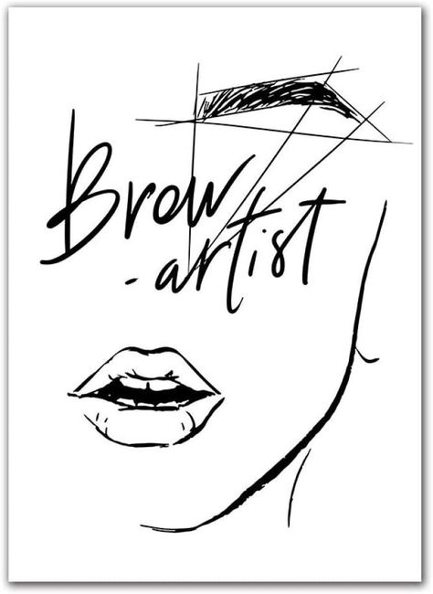 Brow Studio Ideas, One Piece Canvas, Eyebrow Quotes, Brow Quotes, Phibrows Microblading, Canvas Art Home Decor, Permanente Make-up, Brow Studio, Eyebrow Design