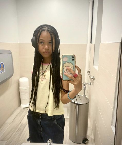 Cute Box Braids Hairstyles, Pretty Braided Hairstyles, Aesthetic Hair, Braid Styles, New Hair, Hair Inspo, Cute Hairstyles, Selfies, Pretty People