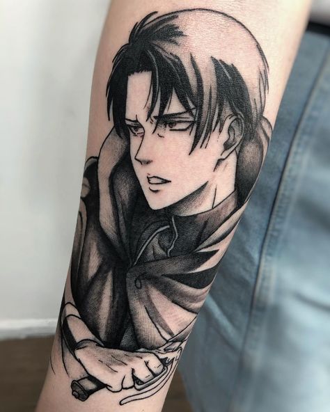 Attack On Titan Tattoo Ideas, Levi Tattoo, Tattoo Spooky, Tattoo Ideas Forearm, Tatuaje Studio Ghibli, Titan Tattoo, Tattoo After Care, Attack On Titan Tattoo, Guys Tattoos