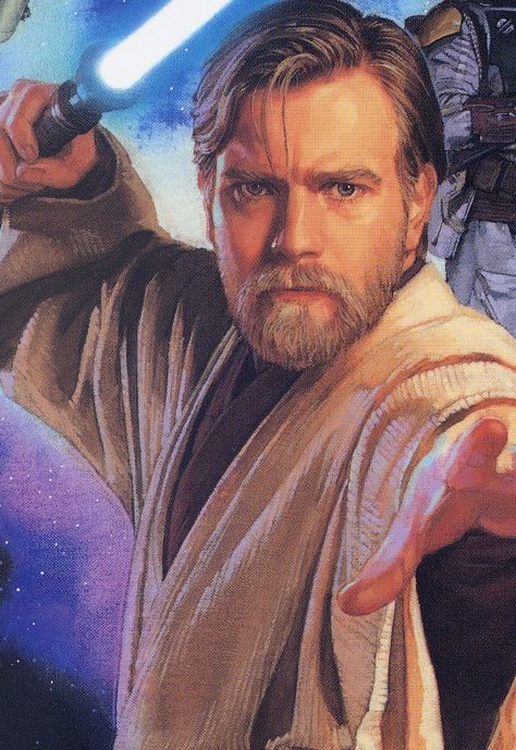 Obi-Wan Kenobi! This fighting stance is the last thing you see. Ben Kenobi, Star Wars Obi Wan, Star Wars Character, Jedi Master, Ewan Mcgregor, Obi Wan Kenobi, Luke Skywalker, Star Wars Stuff, Star Wars Characters