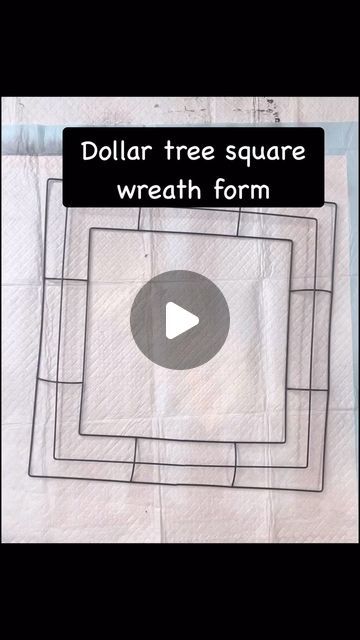 Diy Square Wreaths For Front Door, Christmas Tree Wreaths, Dollar Tree Square Wreath Form Ideas, Diy Square Wreath, Square Wreath Form Ideas, Easy Winter Wreaths Diy, Square Wreath Ideas Diy Christmas, Wreath Frame, Rectangle Wreath