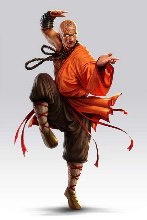 m Monk Robes Traveler d&d DnD Monks chi & meditation - Imgur Monk Dnd, Shaolin Monks, Kung Fu Martial Arts, Shaolin Kung Fu, Illustration Fantasy, Heroic Fantasy, Martial Artists, Martial Artist, Wing Chun