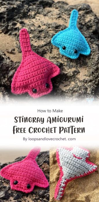 Amigurumi Stingray Free Pattern and Tutorial Ideas (Part 2) - Carolinamontoni.com Amigurumi Stingray, Stingray Crochet, Crochet Stingray, Stingray Fish, Leftover Yarn, Crochet Fish, 4mm Crochet Hook, Crochet Hook Size, Beta Fish