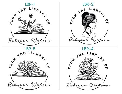 from The Library of | Ex Libris | Floral Book Stamp | Personalized Teacher Stamp | Custom Library Stamp | Monogram Self-Inking Wood Handle Stamp (Floral 4) Personal Library Stamp, Kindergarten Classroom Setup, Book Embosser, Soda Machine, Custom Embosser, Teacher Stamps, Bday Wish List, Book Stamp, Personal Library