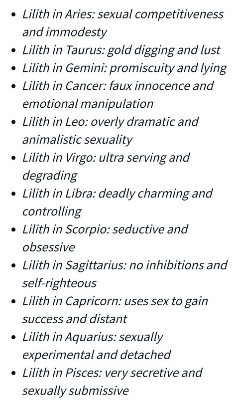 Lilith Sign Astrology, Lilith Astrology Meaning, Lilith Associations, Lilith Sign Meaning, Work With Lilith, Lilith In Sagittarius, Lilith Witchcraft, Working With Lilith, Lilith Astrology