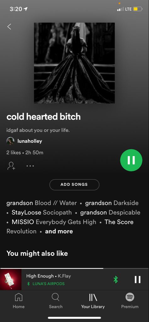 Dnd Playlist, Villain Playlist Ideas, Spotify Playlist Names Villain, Songs For Villians, Villain Era Playlist, Villian Era Playlist, Spotify Playlist Villian, Gothic Songs Playlist, Best Spotify Playlists