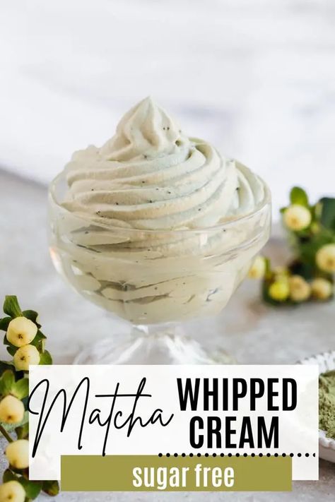 Matcha Whipped Cream, Whipped Cream Desserts, Flavored Whipped Cream, Whipped Cream Recipe, Cookie Sandwich, Matcha Ice Cream, Recipes With Whipping Cream, Whip Cream, Cream Desserts