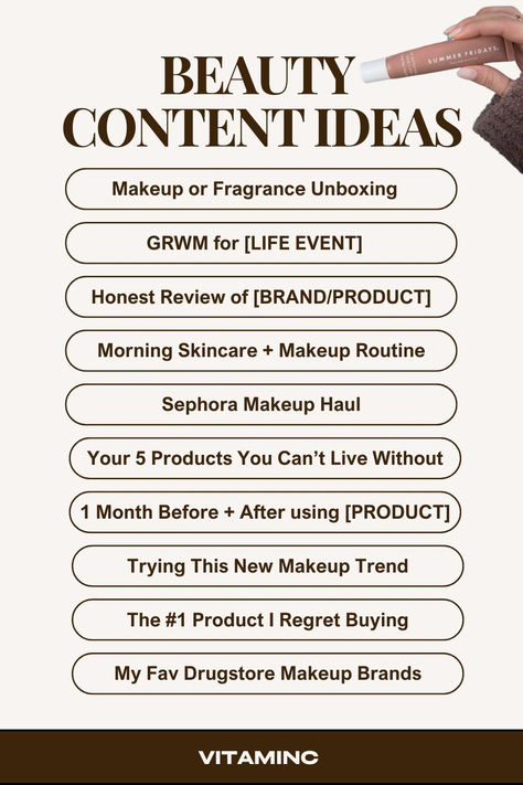 Here are 10 content ideas for skincare & beauty content creators!  beauty microinfluencer, content ideas, social media tips, fashion content creation, style inspiration, Instagram strategy, brand collaboration, trendsetting outfits, audience engagement, behind-the-scenes, beauty influencer journey, social media presence, beauty landscape, content creation tips, microinfluencer success, unique style showcase, build a following, brand partnerships, beauty trends Content Ideas For Instagram Influencers, Social Media Influencer Tips, Beauty Influencer Content Ideas, Makeup Content Ideas For Instagram, Beauty Content Ideas For Instagram, Content Ideas For Makeup, Fashion Content Ideas For Instagram, Makeup Content Ideas, Beauty Studio Ideas