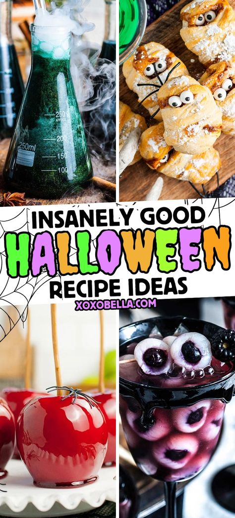 Your Halloween menu never looked so spooky! Spooktacular recipes before all the candy rolls in are the perfect way to celebrate Halloween. They’re all easy to make and they look freakishly festive! Whether you are tempted to make the spooky pasta salad, monster mac n cheese or perhaps the Halloween pancakes, every dish in this Halloween dinner recipes collection is well worth making. Squid Ink Pasta Halloween, Halloween Mac And Cheese Ideas, Halloween Macaroni And Cheese, Spooky Pasta Salad, Halloween Mac N Cheese, Easy Halloween Dinner Party Food, Mac And Cheese Halloween, Halloween Salad Ideas, Halloween Pasta Ideas