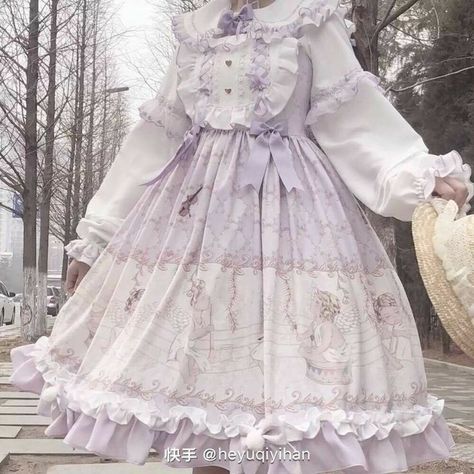 Lotia Dresses, Cutecore Fashion, Maid Clothes, Victorian Dress Gown, Cottage Core Dresses, Magic Clothes, Cottagecore Clothes, Lolita Outfits, Clueless Outfits