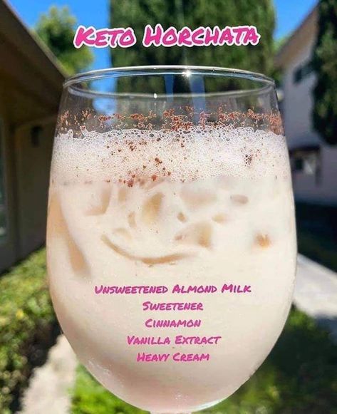 Keto Horchata Recipe, Keto Horchata, Keto Beverages, Keto Fasting, Keto Starbucks, Frozen Snacks, Horchata Recipe, Keto Treats, Clean Keto