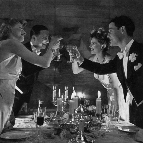 entertaining more than 50 years ago - toasts 1930s Dinner Party, Bompas And Parr, Dinner Party Dress, White Wine Glasses, Slim Aarons, Twist And Shout, Hosting Guests, Discover Music, University Of Southern California