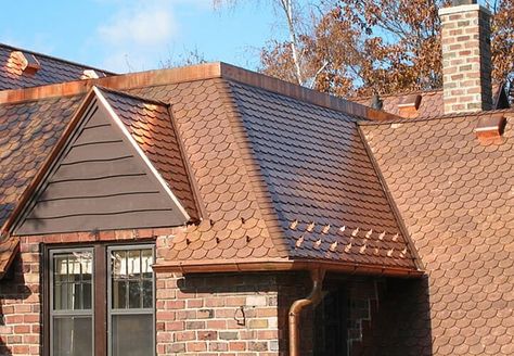 Shingles Roof, Copper Roofing, Exterior Updates, Roof Problems, Metal Shingles, Architectural Shingles Roof, Copper Gutters, Roof Ideas, Standing Seam Metal Roof