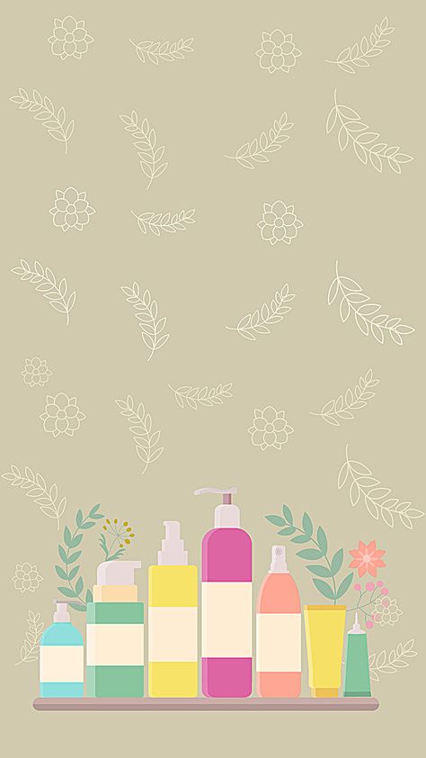 Hair Background Wallpapers, Skincare Wallpaper Backgrounds, Skincare Background Design, Floral Art Background, Skincare Background, Skin Care Background, Background Skincare, Colorful Bottles, Hair Background