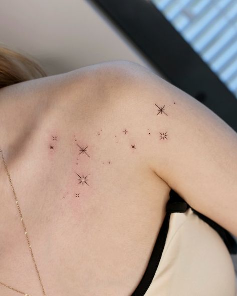 leo constellation ✨ Best Friend Constellation Tattoo, Leo Constellation Tattoo Stars, Sirius Constellation Tattoo, Leo Star Constellation Tattoo, Constellation Tattoo Leo, Gemini Constellation Tattoo, Leo Star Constellation, Leo Tattoo Ideas, Constellation Lion