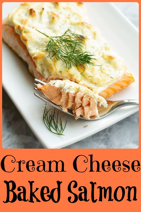 Baked Salmon With Cream Cheese - The Kitchen Magpie - Low Carb Salmon With Cream Cheese, Salmon Cream Cheese, Recipes Salmon, Low Carb Sides, Seared Salmon, Baked Salmon Recipes, Low Carb Baking, Low Carb Breakfast Recipes, Cooking Salmon