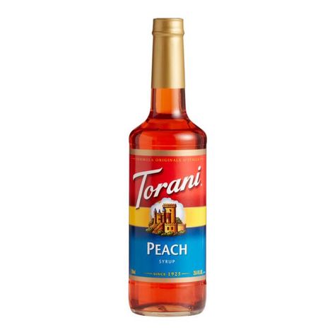 Torani Peach Syrup | World Market Peach Trifle, Torani Recipes, Easy Mixed Drinks, Snow Cone Syrup, Fruit Syrup, Torani Syrup, Guava Fruit, Peach Syrup, Summertime Drinks