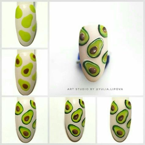 Acrylic Nails Pretty, Nexgen Nails Colors, Acrylic Nails Ideas, Fruit Nail Designs, Fruit Nail Art, Unghie Nail Art, Nails Pretty, Nail Drawing, Grunge Nails