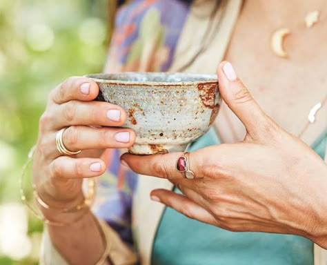 Ceremonial Tea, Shiva Rose, Sahara Rose, Sacred Woman, Ayurvedic Practitioner, Red Tent, Clay Cup, Women's Circle, Forest Bathing