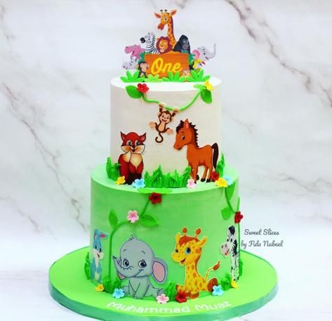 Jungle Theme Cakes, Simple Cake Designs, Jungle Theme, Easy Cake, Themed Cakes, Cake Designs, Cake