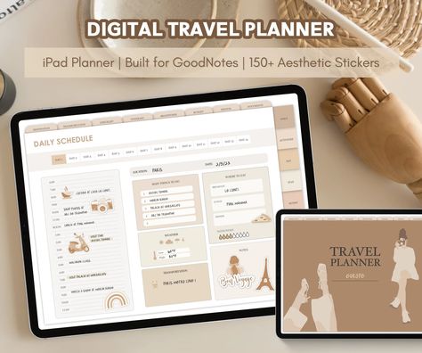 Digital Travel Planner Goodnotes for Ipad Digital Travel - Etsy Digital Travel Journal, Travel Itinerary Planner, Calendar Notes, Google Adsense, Digital Calendar, Planner Pdf, Travel Stickers, Travel Games, Bullet Journal Ideas Pages