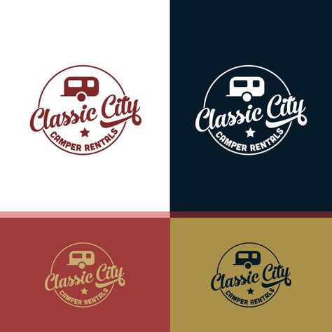 Camper Logo Design, Caravan Logo, Hotel Logo Luxury, Beach Caravan, Camper Logo, Trailer Logo, Logo Barber, Travel Logos, Caravan Storage